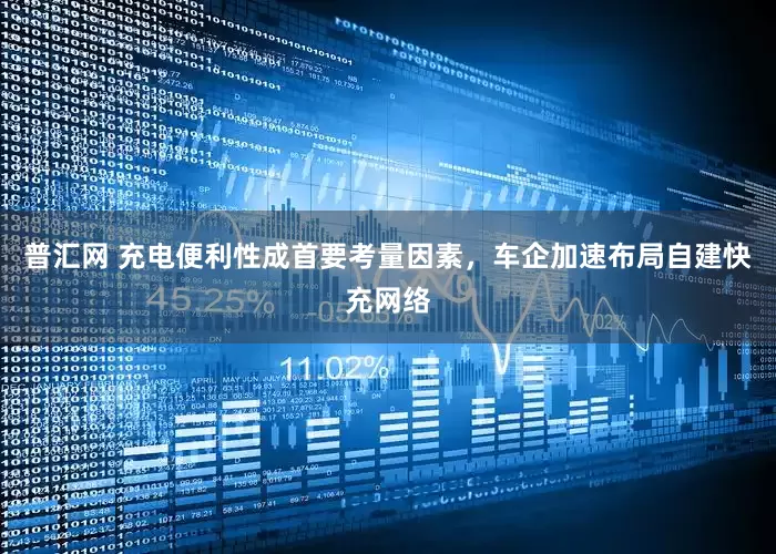 普汇网 充电便利性成首要考量因素，车企加速布局自建快充网络